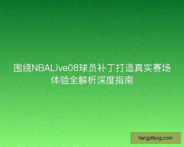 围绕NBALive08球员补丁打造真实赛场体验全解析深度指南