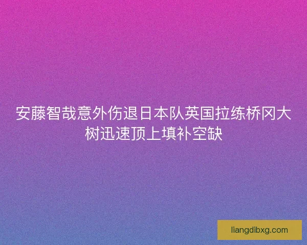 安藤智哉意外伤退日本队英国拉练桥冈大树迅速顶上填补空缺