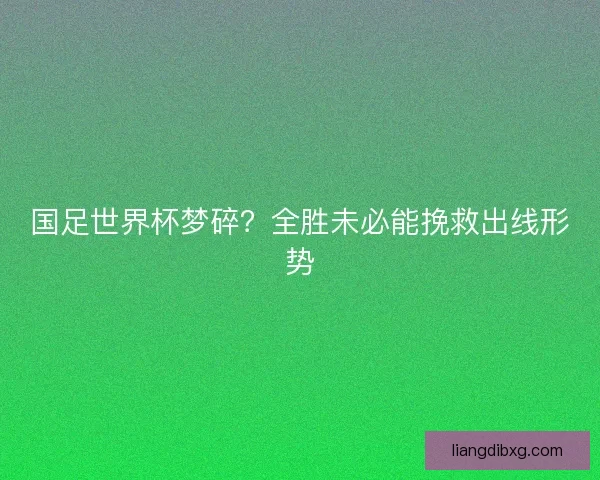 国足世界杯梦碎？全胜未必能挽救出线形势